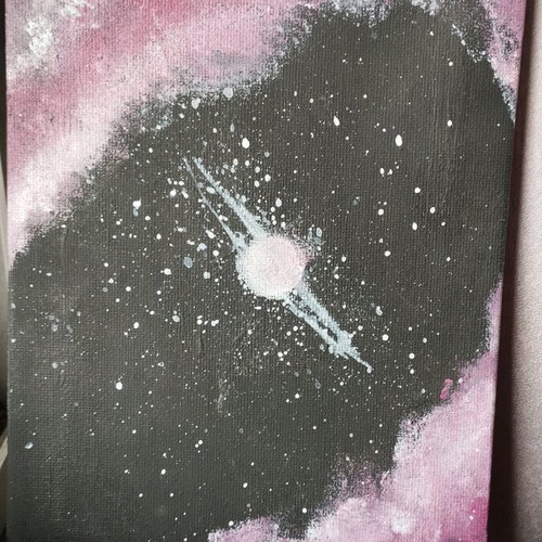 Painting with stars handmade new 20x15