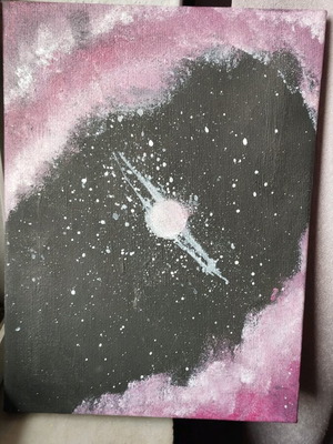 Painting with stars handmade new 20x15