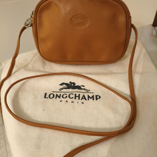 Longchamp crossbody bag like new, beige leather