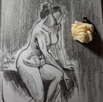 Cream rose ring like new