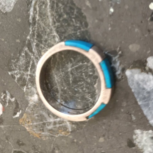 Vintage silver ring 925 with blue turquoise stone like new