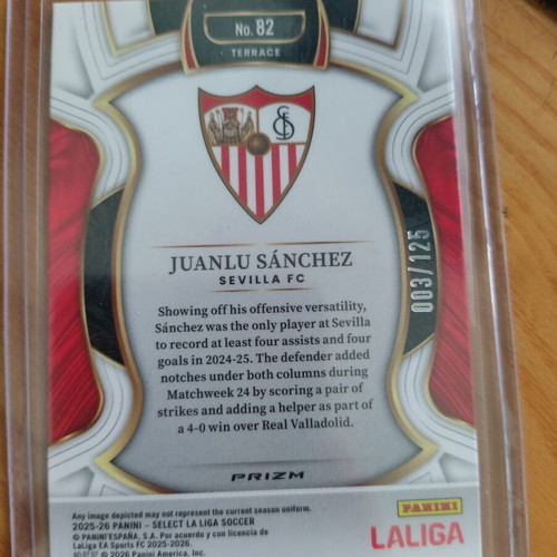 Panini Select Juanlu Sanchez Prizm card Sevilla 2025-26 like new
