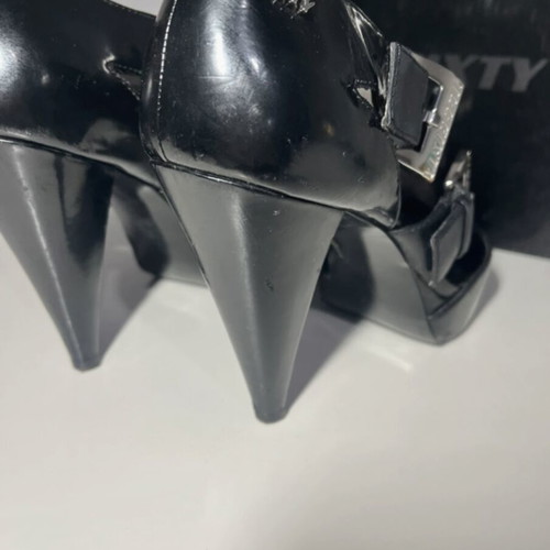 Miss Sixty black high-heeled shoes used, size 39, open sides and front