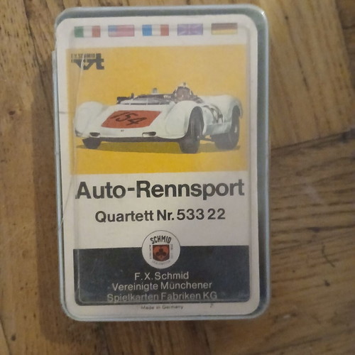 Schmid card game set with planes, ships, trains, cars, retro