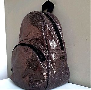 Hollister California Bronze metallic backpack Τσάντα πλάτης !!!