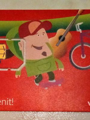 Vodafone Romania collectible sim card new, cartoons theme