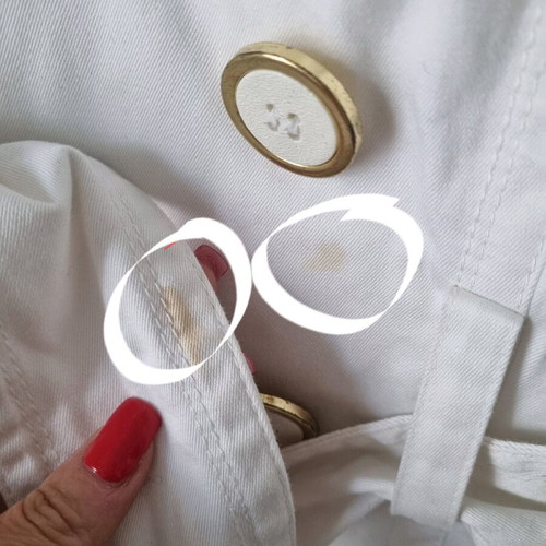 Zara off white trench coat with belt size L used