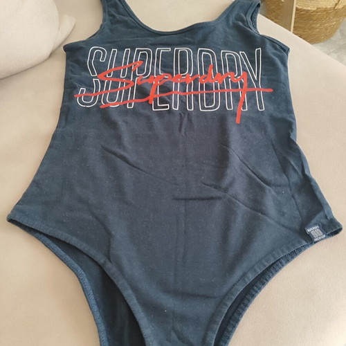 Superdry bodysuit, black, size S