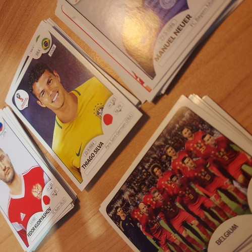 Panini Russia 2018 sticker lot, approx. 40+ with black backs