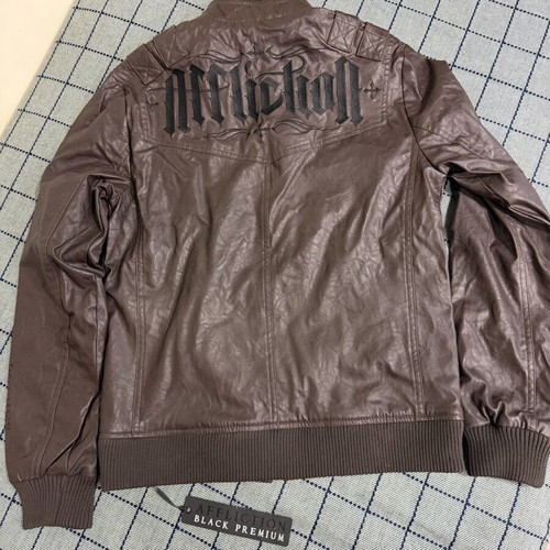 Affliction bomber jacket size S, new, synthetic leather, brown