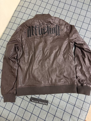 Affliction bomber jacket size S, new, synthetic leather, brown
