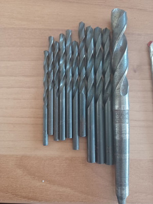 Drill bit set for iron used