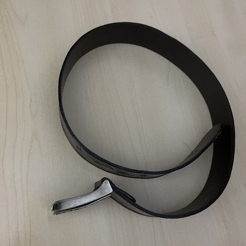 Krizia Jeans leather belt used, burgundy