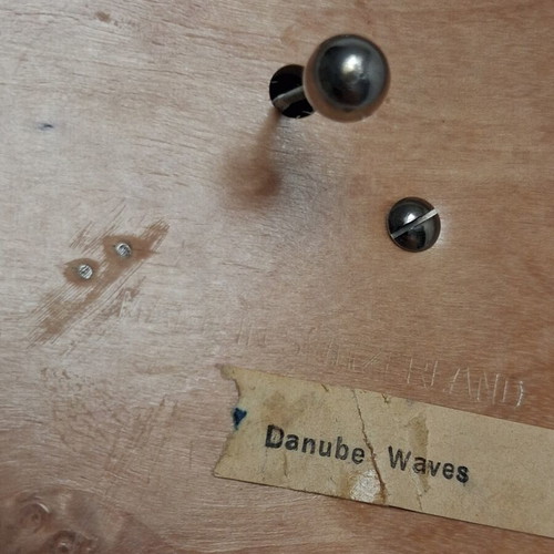 Vintage Swiss Reuge Ceramic Music Stand “Danube Waves” circa 1960