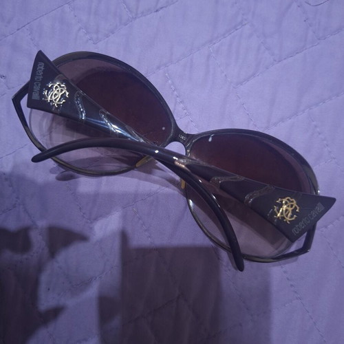 Roberto Cavalli sunglasses used, beige and brown gradient lenses with case