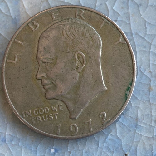 United States Dollar Eisenhower 1972 used, collectible coin