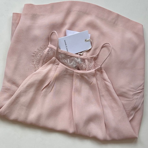 Samsoe Samsoe new lace top pastel pink, size M