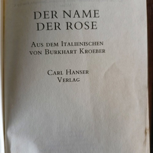 Der Name Der Rose used book in Greek
