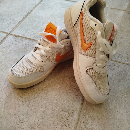 Nike WMNS Ebernon Low sneakers like new, white and orange peel