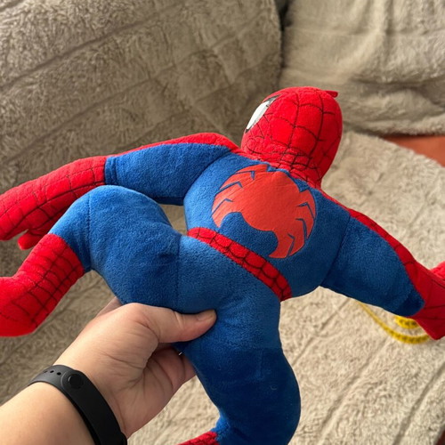 Spiderman plush used with smaller plush gift included
