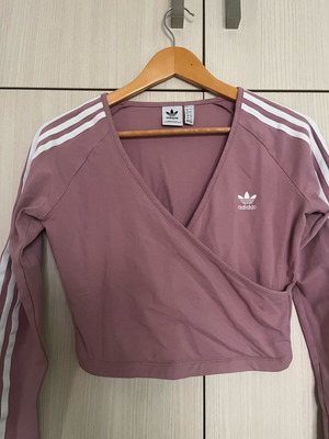 Adidas crop дълъг ръкав топ като нов, розов