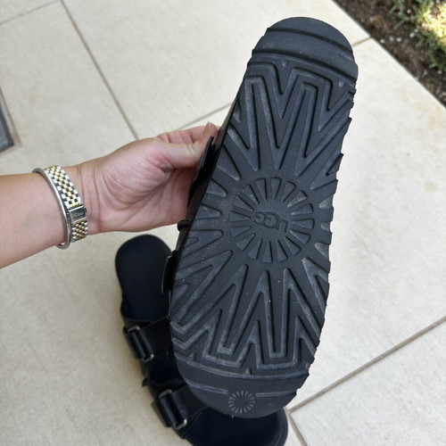 Ugg Goldenstar leather sandals size 41 used, black