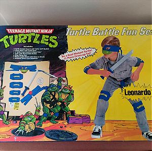 Teenage Mutant Ninja Turtles Leonardo vtg costume Playmates 1988
