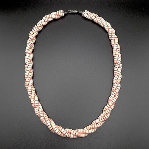 Coral three-strand necklace 46cm new, Apefthon, pink-orange