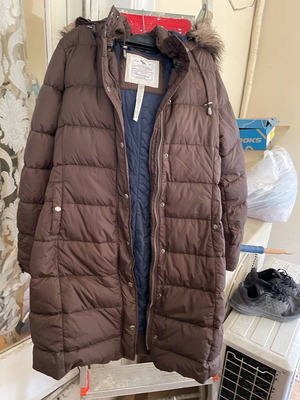 Abercrombie & Fitch brown down coat L like new