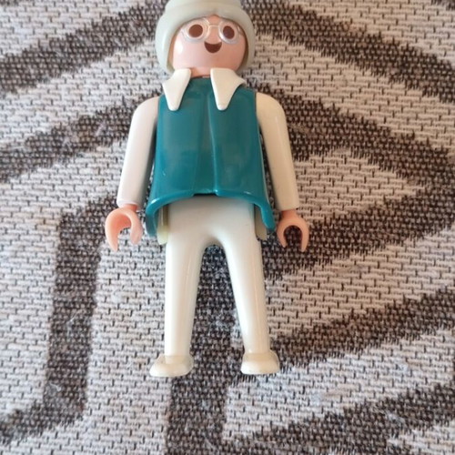 Playmobil grandmother figure used with headscarf