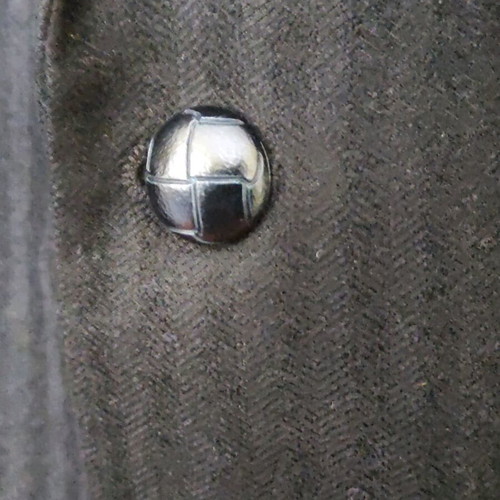 Men's blazer like new, fine wool, herringbone pattern, black, XXL