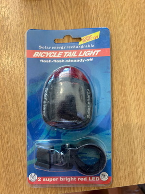 Bicycle tail light, red LED