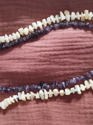 Vintage necklaces used, set of 2 pieces