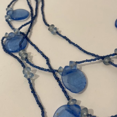 Vintage necklace used, glass, over 50 years old