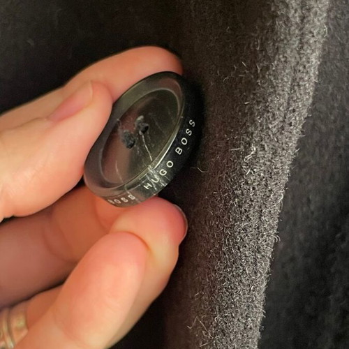 Vintage Boss coat used, black, size L-XL