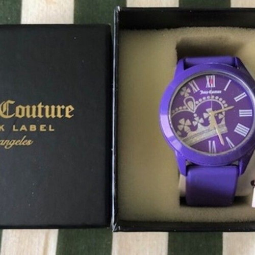 Juicy Couture women's watch new, purple with silicone strap