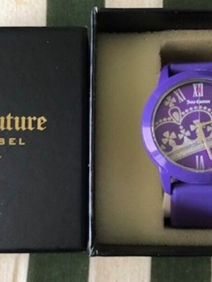 Juicy Couture women's watch new, purple with silicone strap