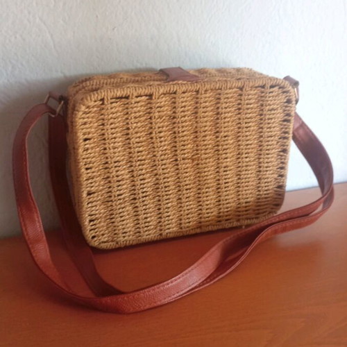 Bamboo crossbody bag brown like new