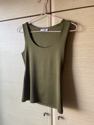 Sleeveless top Pink Woman new, khaki lycra, size M