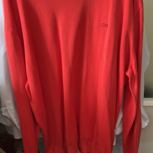 Lacoste Garment dyed ανδρική μπλούζα κόκκινη σαν καινούργιο, XXL