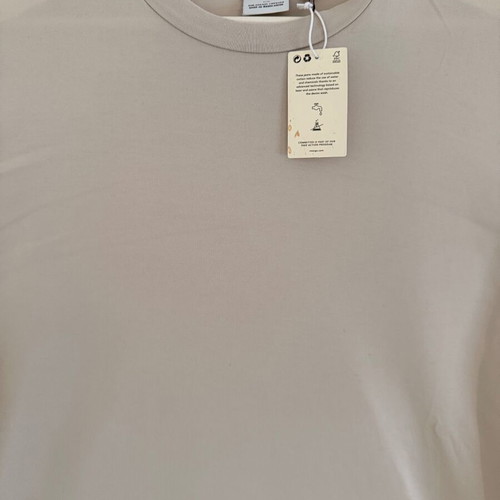T-Shirt Μπλούζα Slim Fit 100% βαμβάκι Μερσεριζέ φινίρισμα Μπεζ Μέγεθος XL