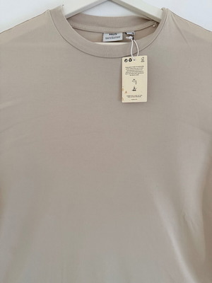 T-Shirt Μπλούζα Slim Fit 100% βαμβάκι Μερσεριζέ φινίρισμα Μπεζ Μέγεθος XL