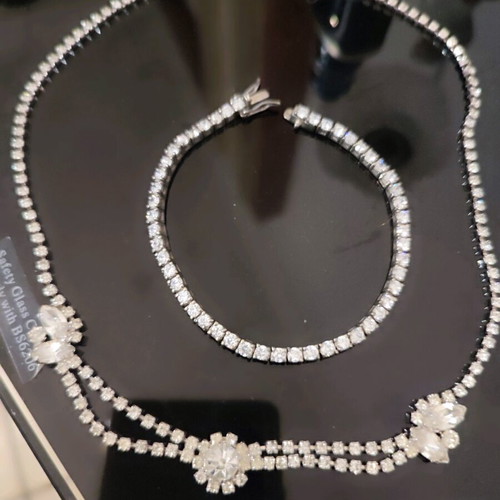925 Silver Riviera Bracelet and Necklace Set new
