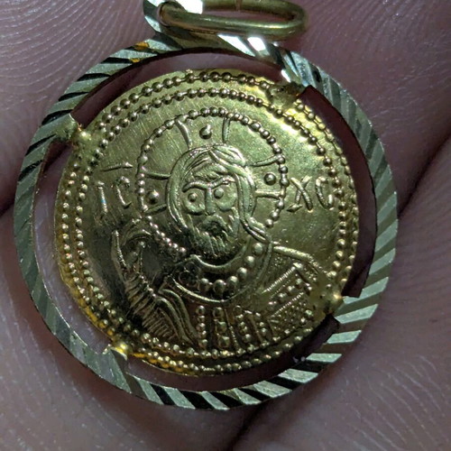 Gold Constantinato 14K used, yellow gold with wreath