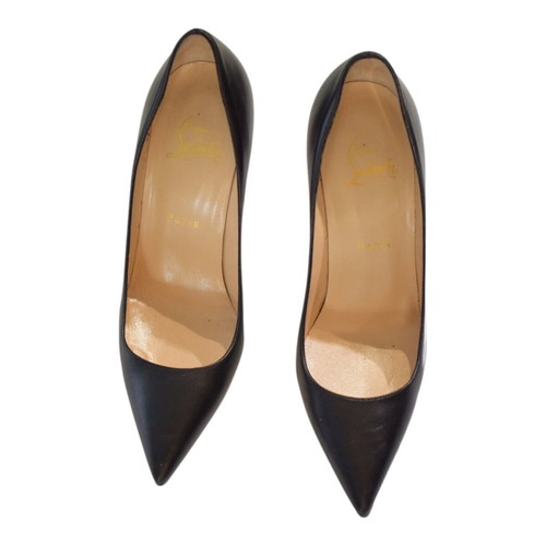 Christian Louboutin So Kate 120 black leather pointed pumps, red sole
