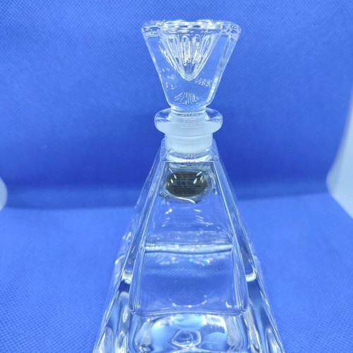 RCR crystal perfume bottle used with silver detail