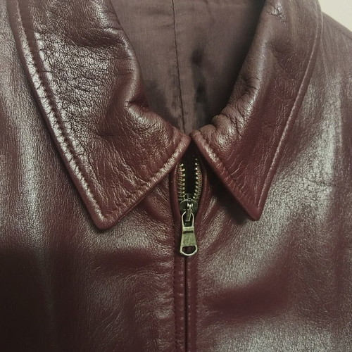 Leather jacket made in Italy like new, burgundy