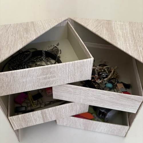 Jewelry organizer box with drawers, new