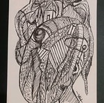 Psychedelic drawing made to order on white paper