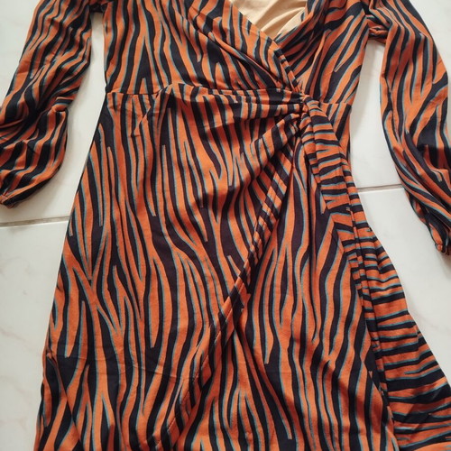 Morena Spain orange patterned short dress new, sizes S-M